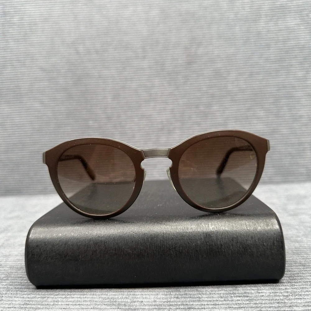 Giorgio Armani Brown Round Sunglasses AR 6009 3032/8E Made in Italy 49-23-135